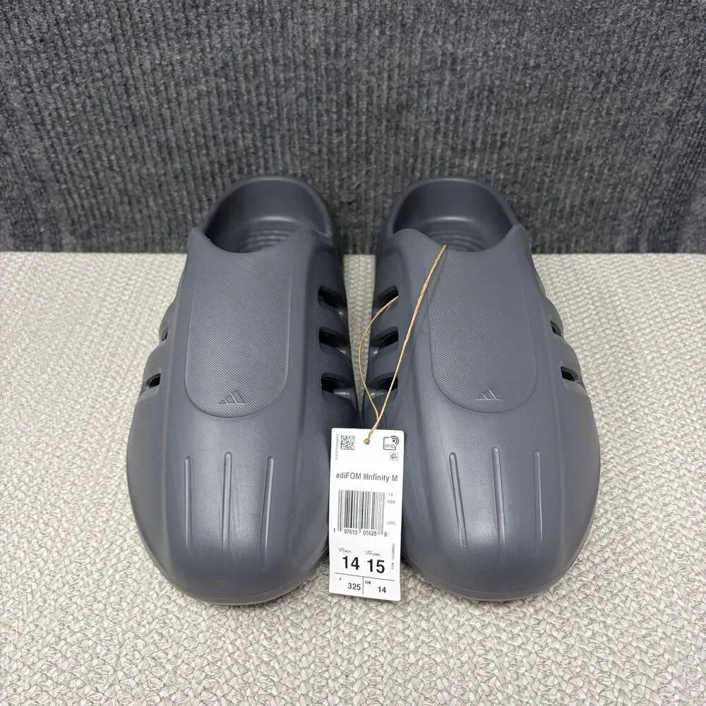 NEW Adidas AdiFOM IIInfinity Slip-On Mule Clogs Grey JI0402 Men’s Size 14